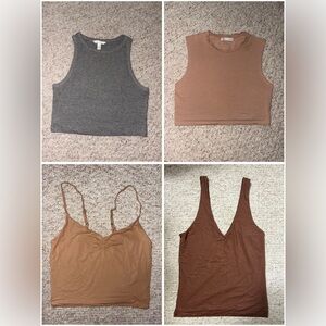 BUNDLE: 4 BASIC CROP TOPS